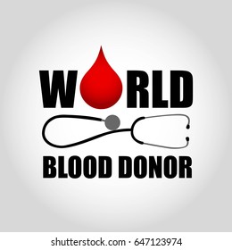World Blood Donor Day Vector Illustration. Suitable for poster, banner, campaign, and greeting card
