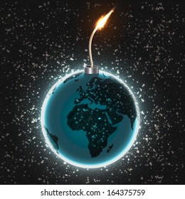 world bomb earth concept background