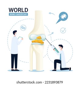 world bone cancer day, simple style vector medical illustration