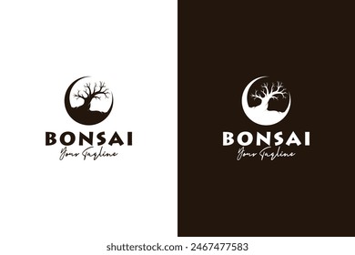 World bonsai logo design retro style