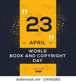 World Book and Copyright Day, held on 23 April.