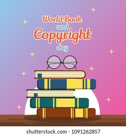 World Book and Copyright Day Illustration