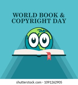 World Book and Copyright Day Illustration