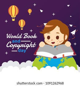 World Book and Copyright Day Illustration