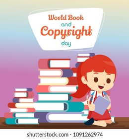 World Book and Copyright Day Illustration