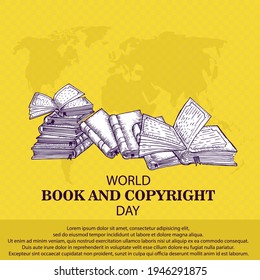 World Book and Copyright Day, poster and banner