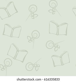 World Book And Copyright Day seamless pattern