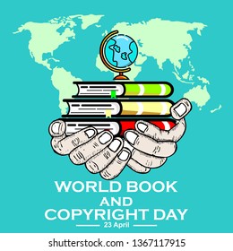 world book and copyright day, vector