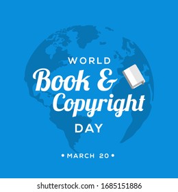 Diseño de vectores del Día Mundial del Libro y del Derecho de Autor para banners o fondos
