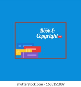 World Book And Copyright Day Vector Design For Banner or Background