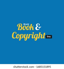 World Book And Copyright Day Vector Design For Banner or Background