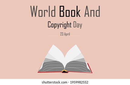 World Book And Copyright Day Vector illustration.