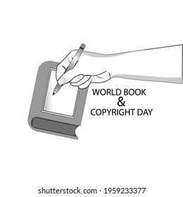 world book and copyright day web banner design. illustration vector