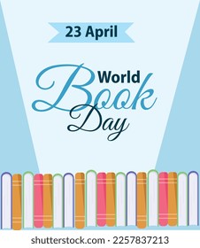 world book day 23 april vector