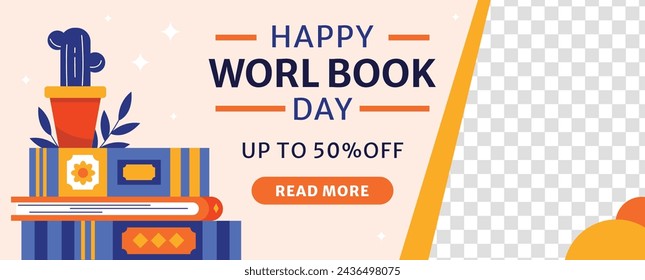 World Book Day background. World Book Day Celebration. April 23. Cartoon Vector illustration design for Poster, Banner, Flyer, Greeting, Card, Post, Cover, invitation. Stack of books. Happy Book Day.