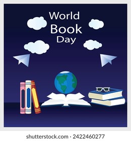 diseño de fondo del día del libro mundial 