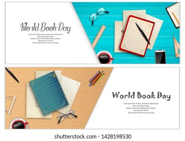 World book day banners template