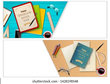 World book day banners template
