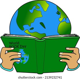 World book day card, you can download for great your friend for world book day