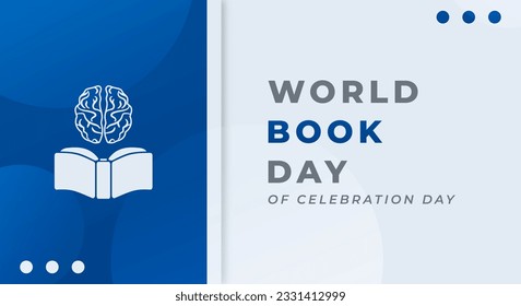 Ilustración de diseño vectorial del Día Mundial del Libro para fondo, afiche, cartel, publicidad, tarjeta de saludo