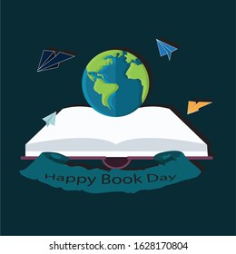 World book day concept. Creative idea design . Education vector illustration for template. brochure or presentation.