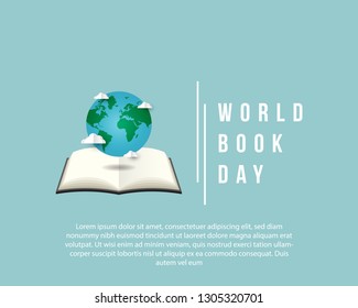 World book day design. Vector illustration eps 10