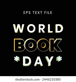 World Book Day Editable Text Effect
