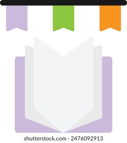 World Book Day Education Icon Vector Flat Illustration
