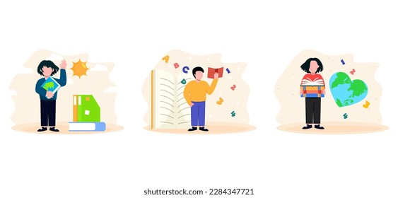 Pauschalgrundstück-Design für den Weltbuch-Tag