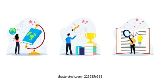 World Book Day Flat Bundle Illustration