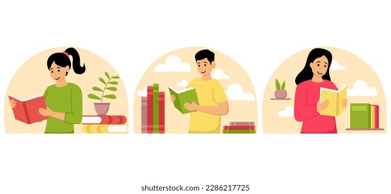 World Book Day Flat Bundle Illustration