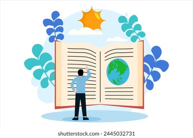 Día Mundial del Libro Diseño plano