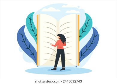 Día Mundial del Libro Diseño plano