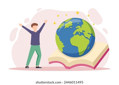 Día Mundial del Libro Diseño plano