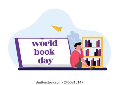 World Book Day Flat Design Illustration