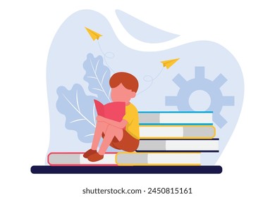 World Book Day Flat Design Illustration