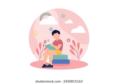 Día Mundial del Libro Ilustración de diseño plano