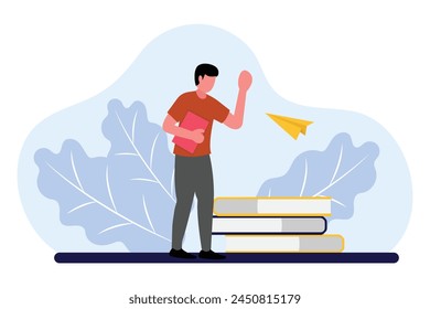 Día Mundial del Libro Ilustración de diseño plano