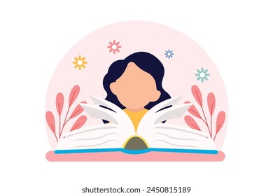 World Book Day Flat Design Illustration