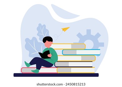 World Book Day Flat Design Illustration