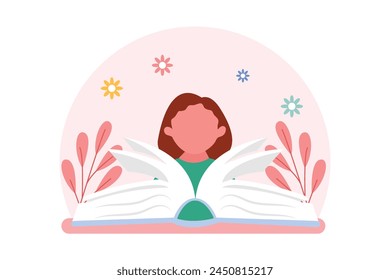 World Book Day Flat Design Illustration