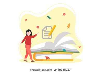 Día Mundial del Libro Diseño plano