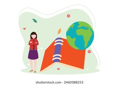 Día Mundial del Libro Diseño plano