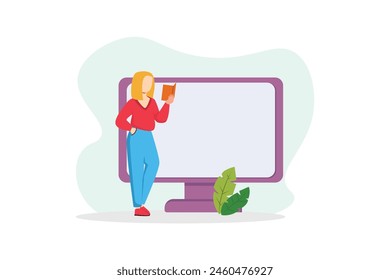 Día Mundial del Libro Ilustración de diseño plano
