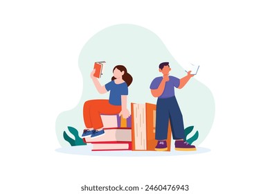 World Book Day Flat Design Illustration