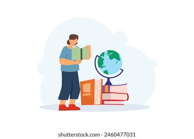 World Book Day Flat Design Illustration