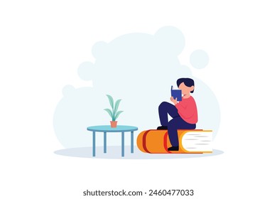 Día Mundial del Libro Ilustración de diseño plano