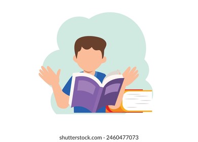 World Book Day Flat Design Illustration