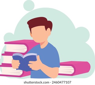 Día Mundial del Libro Ilustración de diseño plano
