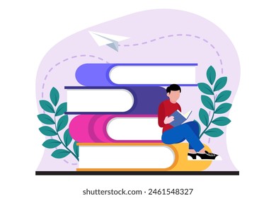 World Book Day Flat Design Illustration